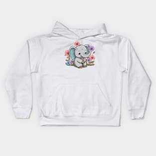 Cute elephant Kids Hoodie